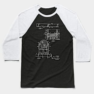 Power Transmission System for Sewing Machine Vintage Patent Hand Drawing Baseball T-Shirt